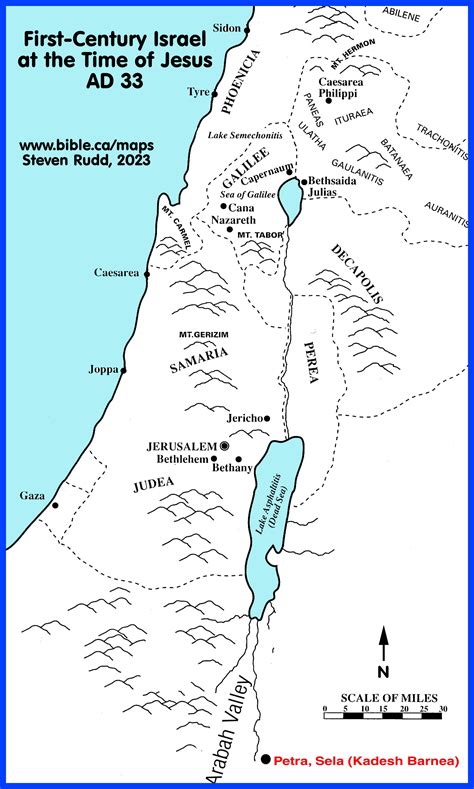 Map of Israel in the Time of Jesus